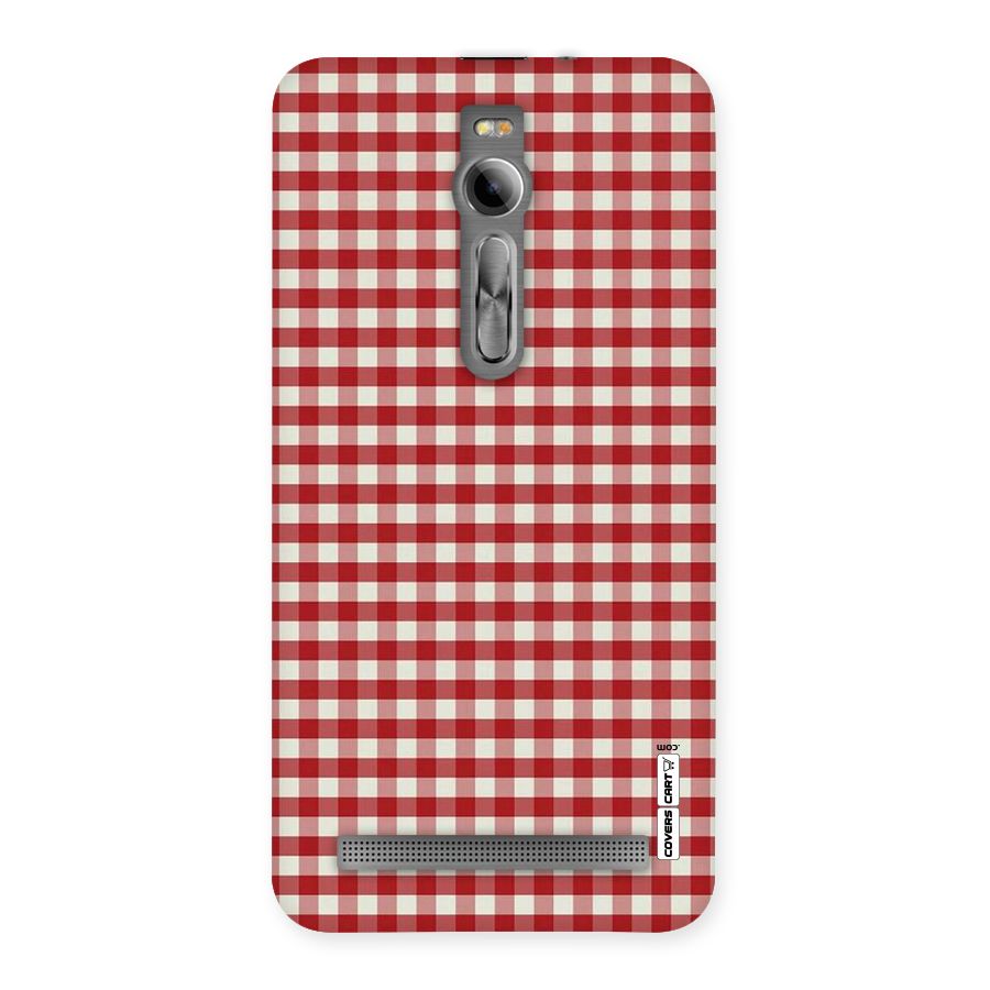 Red White Check Back Case for Asus Zenfone 2