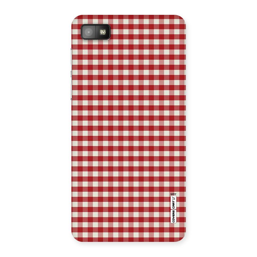 Red White Check Back Case for Blackberry Z10