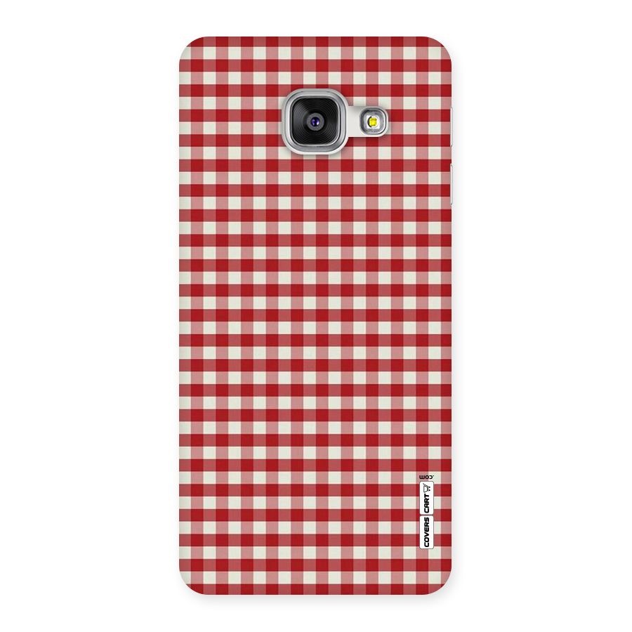 Red White Check Back Case for Galaxy A3 2016