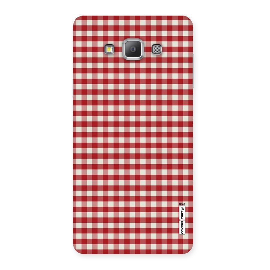 Red White Check Back Case for Galaxy A7