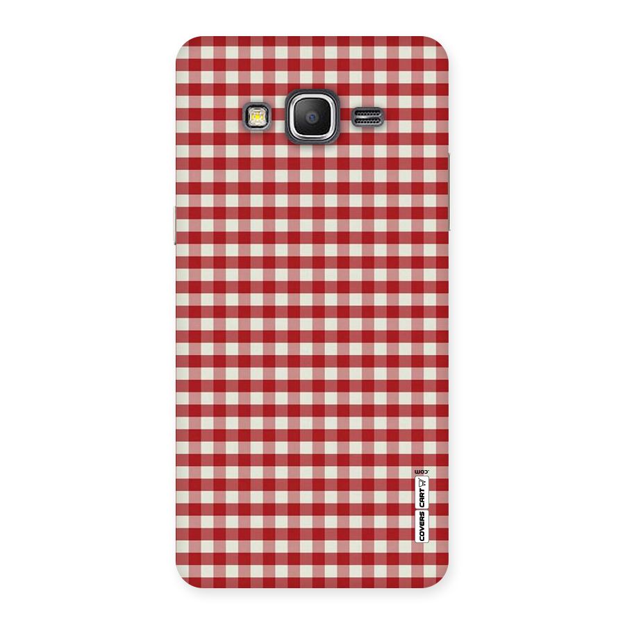 Red White Check Back Case for Galaxy Grand Prime