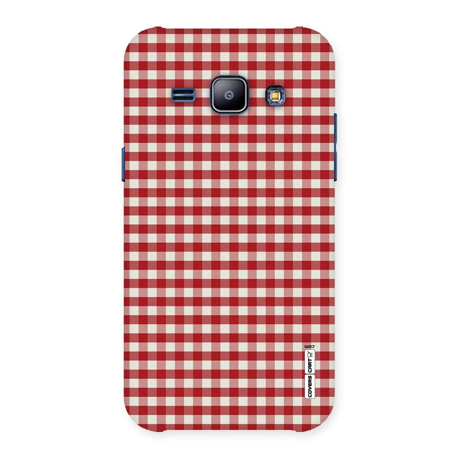 Red White Check Back Case for Galaxy J1