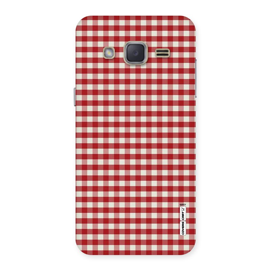 Red White Check Back Case for Galaxy J2