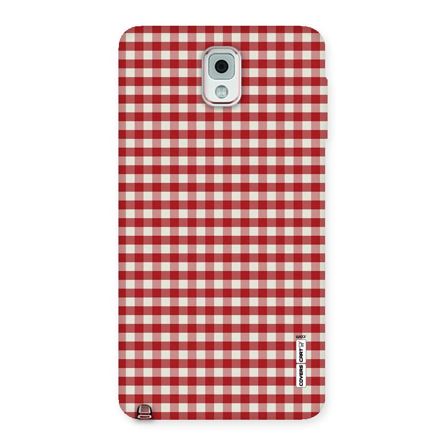 Red White Check Back Case for Galaxy Note 3