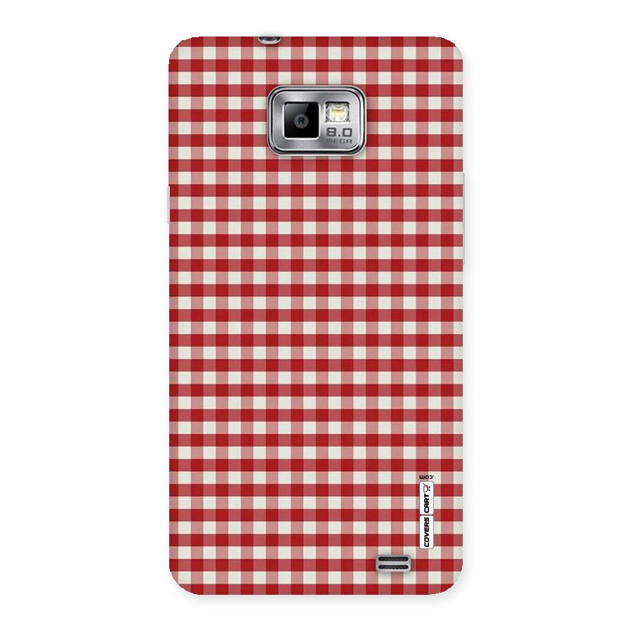 Red White Check Back Case for Galaxy S2
