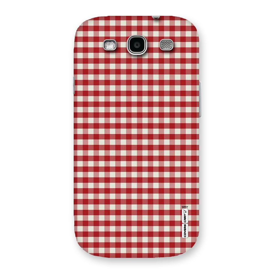 Red White Check Back Case for Galaxy S3
