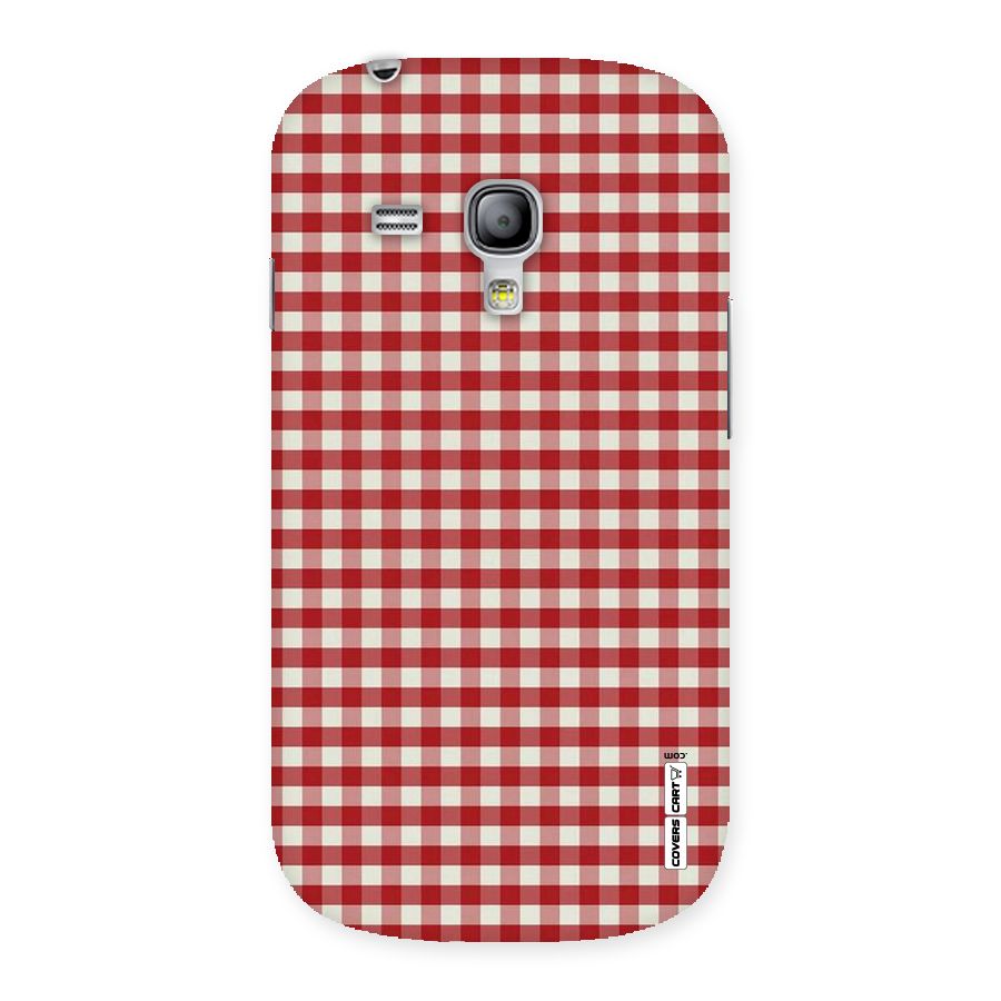Red White Check Back Case for Galaxy S3 Mini