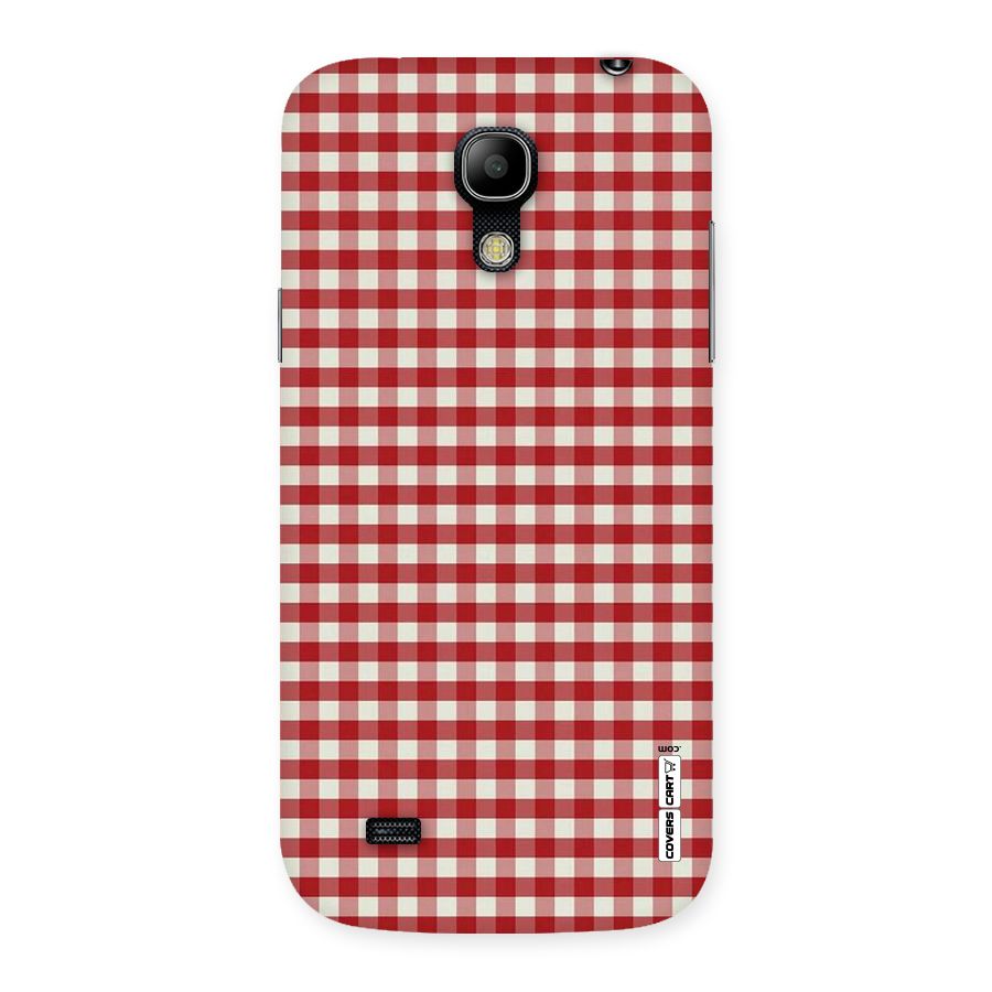 Red White Check Back Case for Galaxy S4 Mini