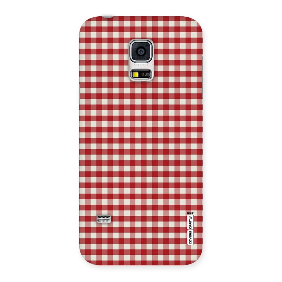 Red White Check Back Case for Galaxy S5 Mini