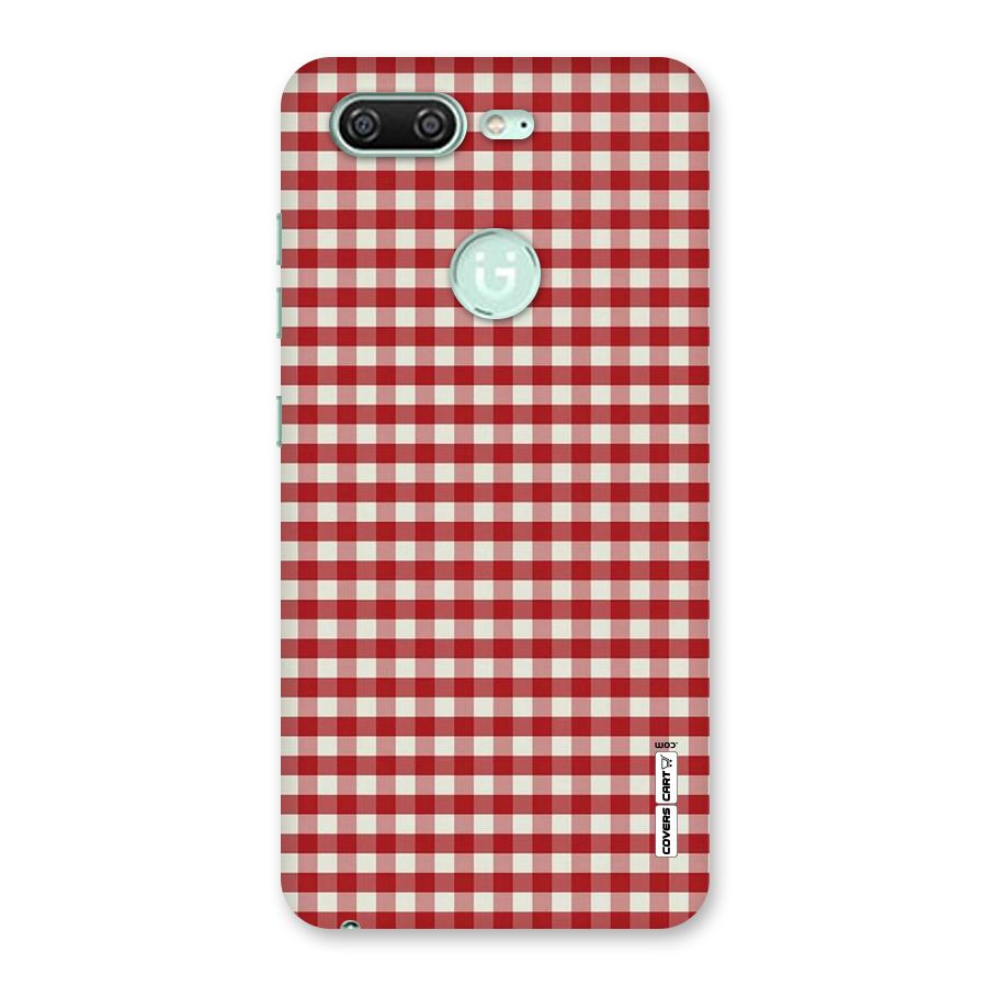 Red White Check Back Case for Gionee S10
