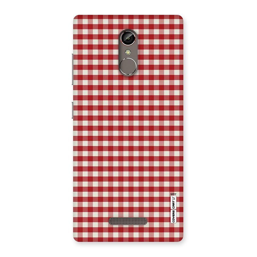Red White Check Back Case for Gionee S6s