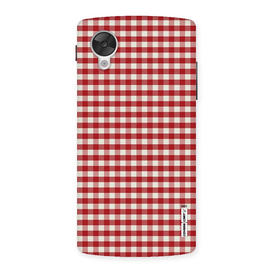 Red White Check Back Case for Google Nexsus 5