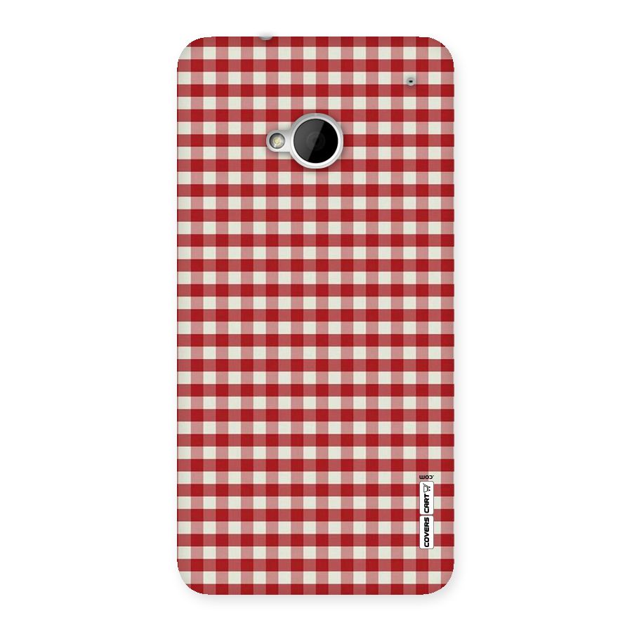 Red White Check Back Case for HTC One M7