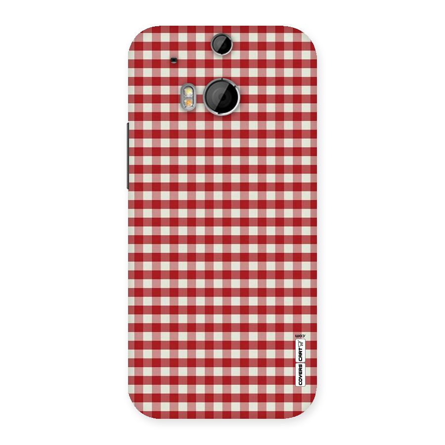 Red White Check Back Case for HTC One M8