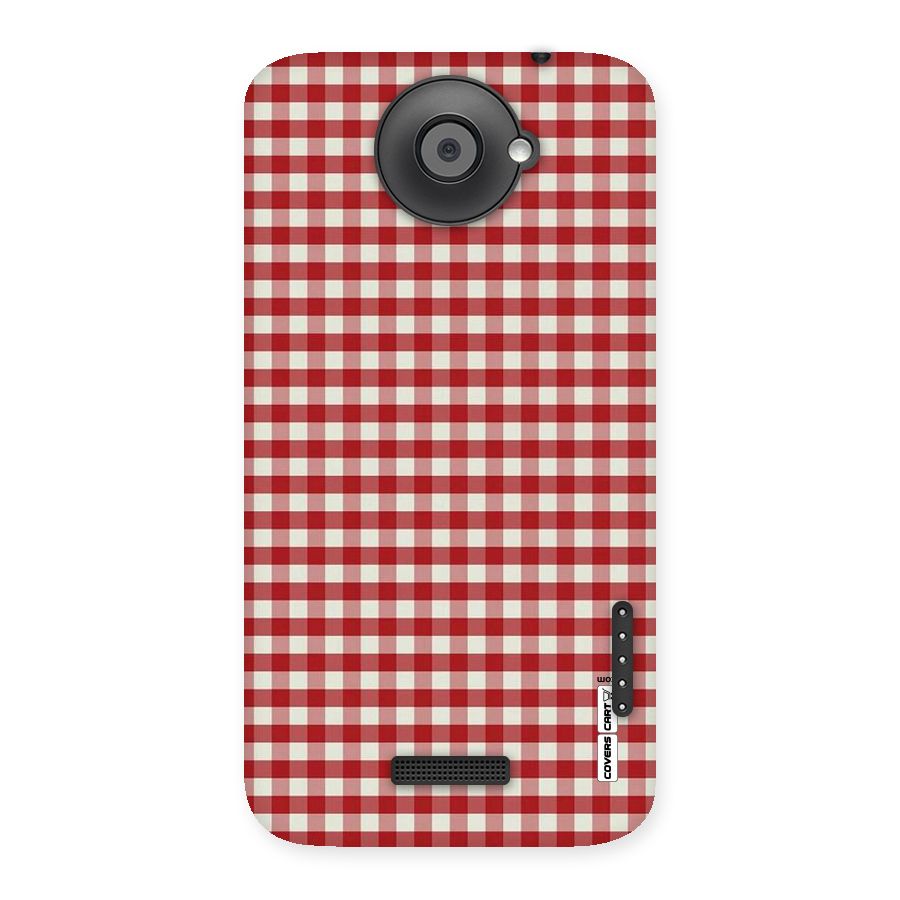 Red White Check Back Case for HTC One X
