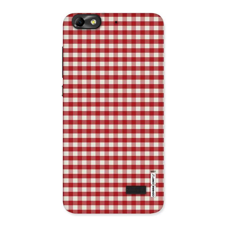 Red White Check Back Case for Honor 4C