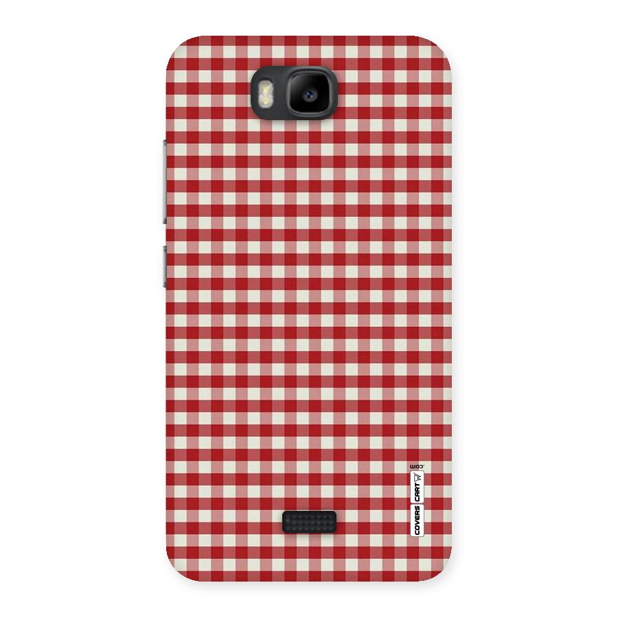 Red White Check Back Case for Honor Bee