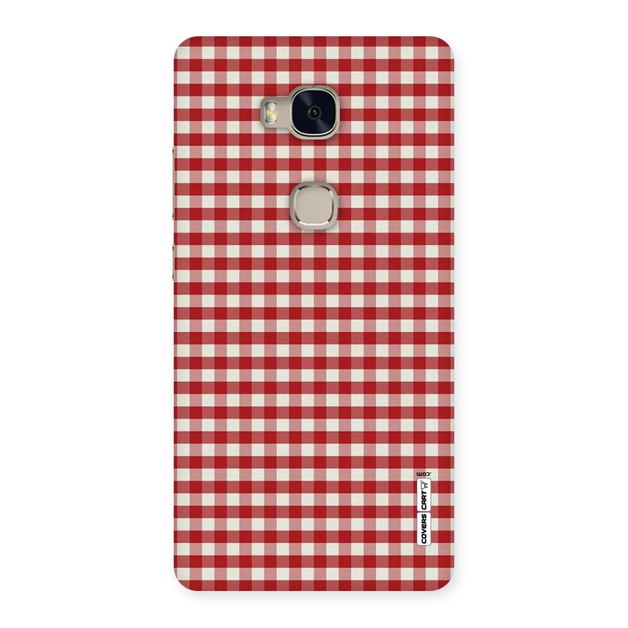 Red White Check Back Case for Huawei Honor 5X