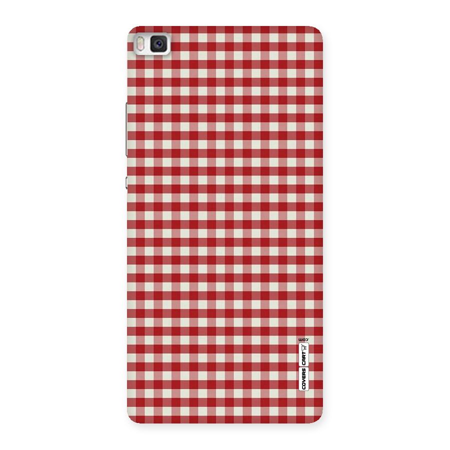 Red White Check Back Case for Huawei P8