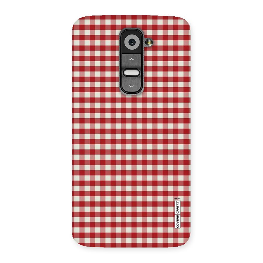 Red White Check Back Case for LG G2