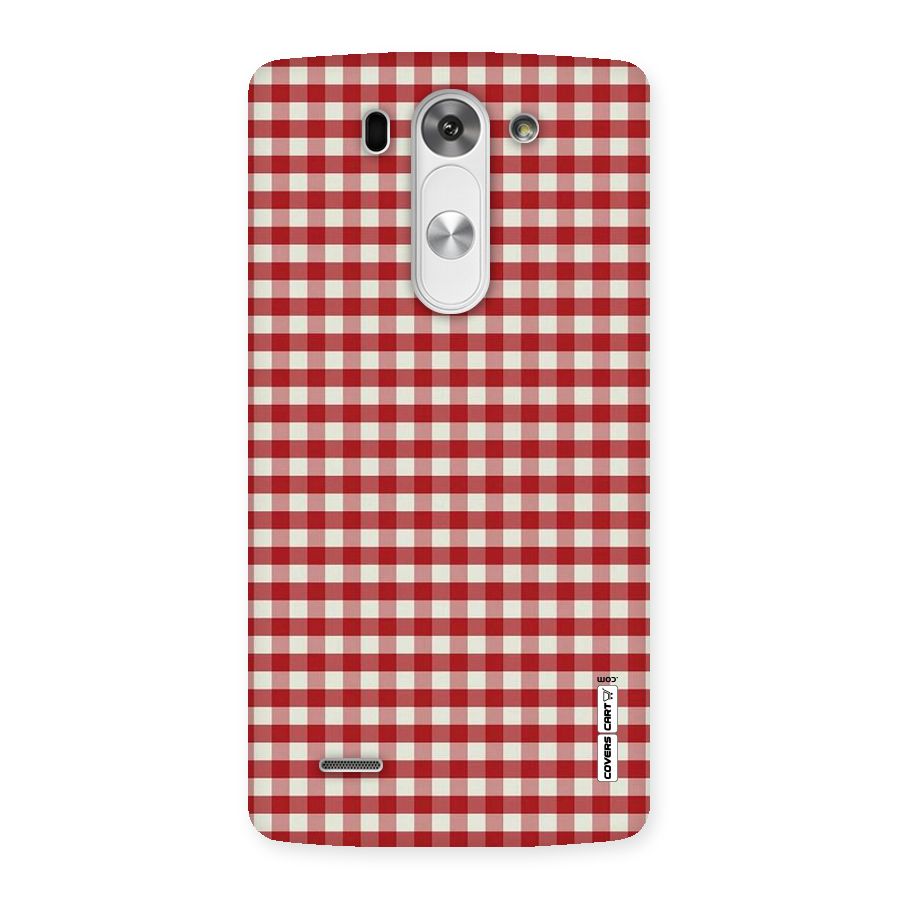 Red White Check Back Case for LG G3 Beat