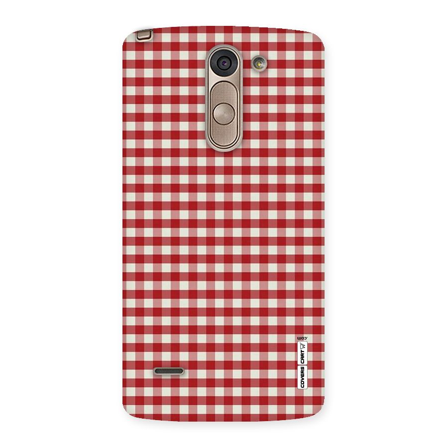 Red White Check Back Case for LG G3 Stylus