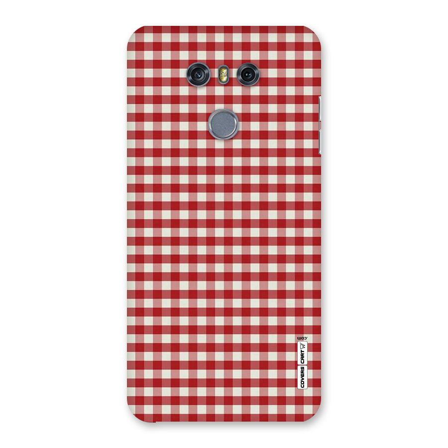Red White Check Back Case for LG G6