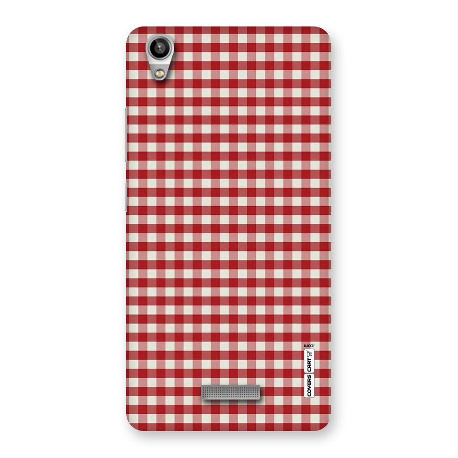 Red White Check Back Case for Lava-Pixel-V1