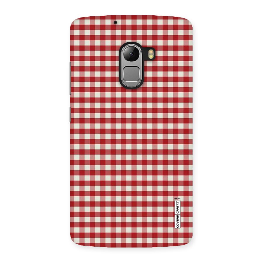 Red White Check Back Case for Lenovo K4 Note