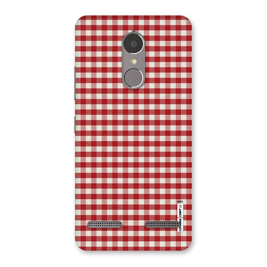 Red White Check Back Case for Lenovo K6