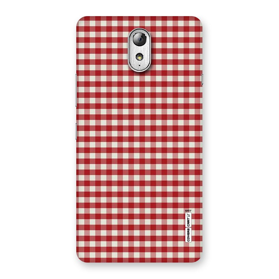 Red White Check Back Case for Lenovo Vibe P1M