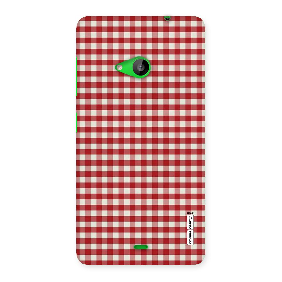 Red White Check Back Case for Lumia 535