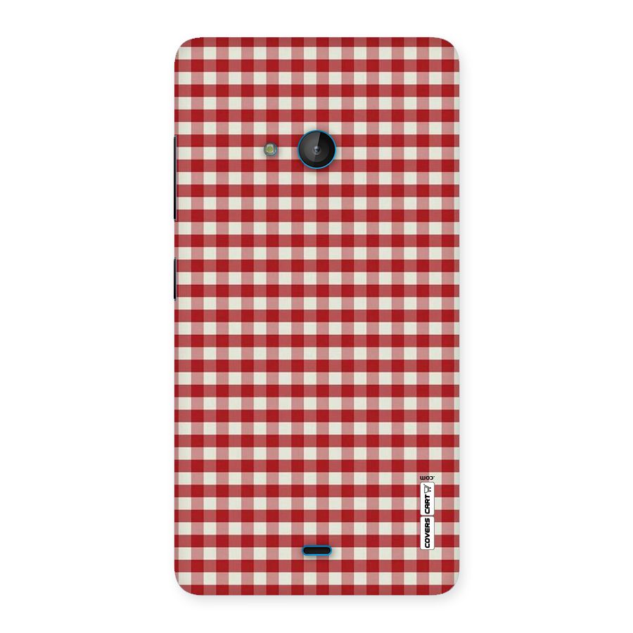 Red White Check Back Case for Lumia 540