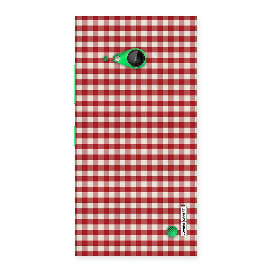 Red White Check Back Case for Lumia 730