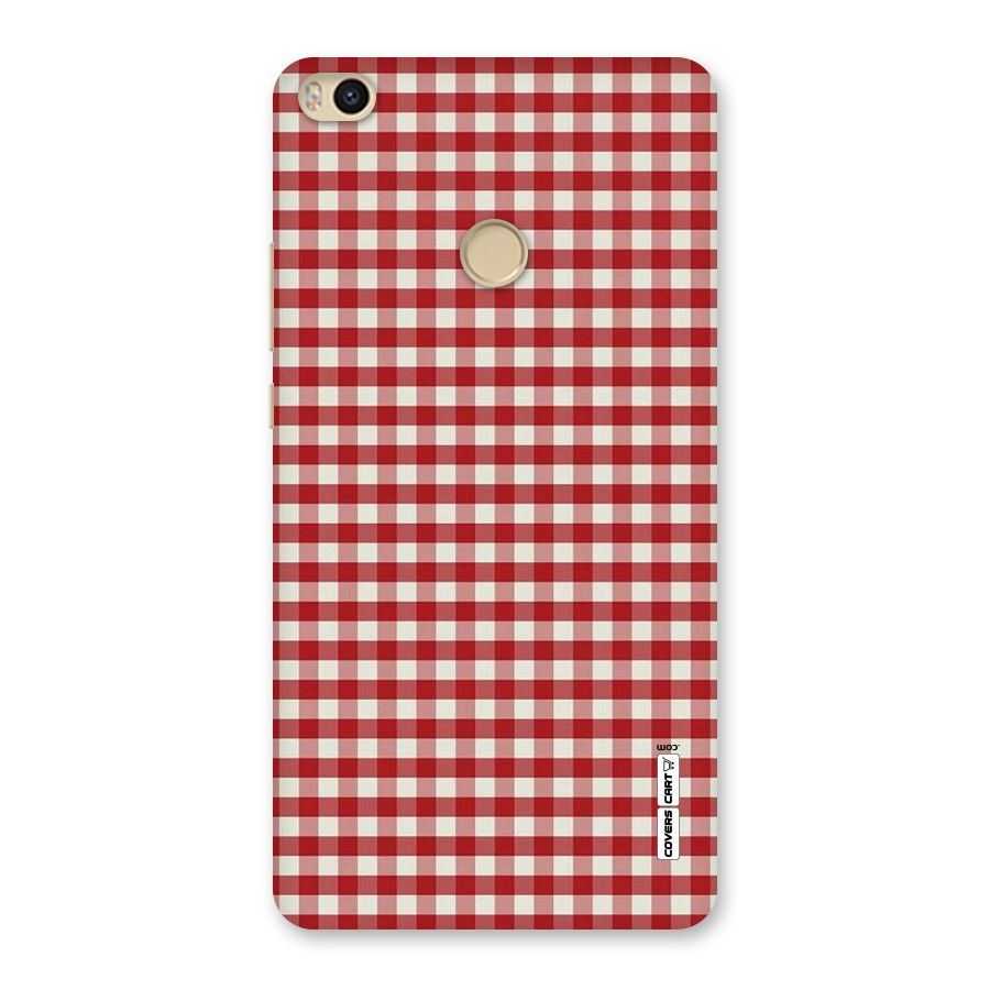 Red White Check Back Case for Mi Max 2