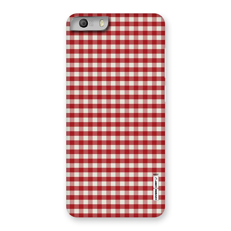 Red White Check Back Case for Micromax Canvas Knight 2