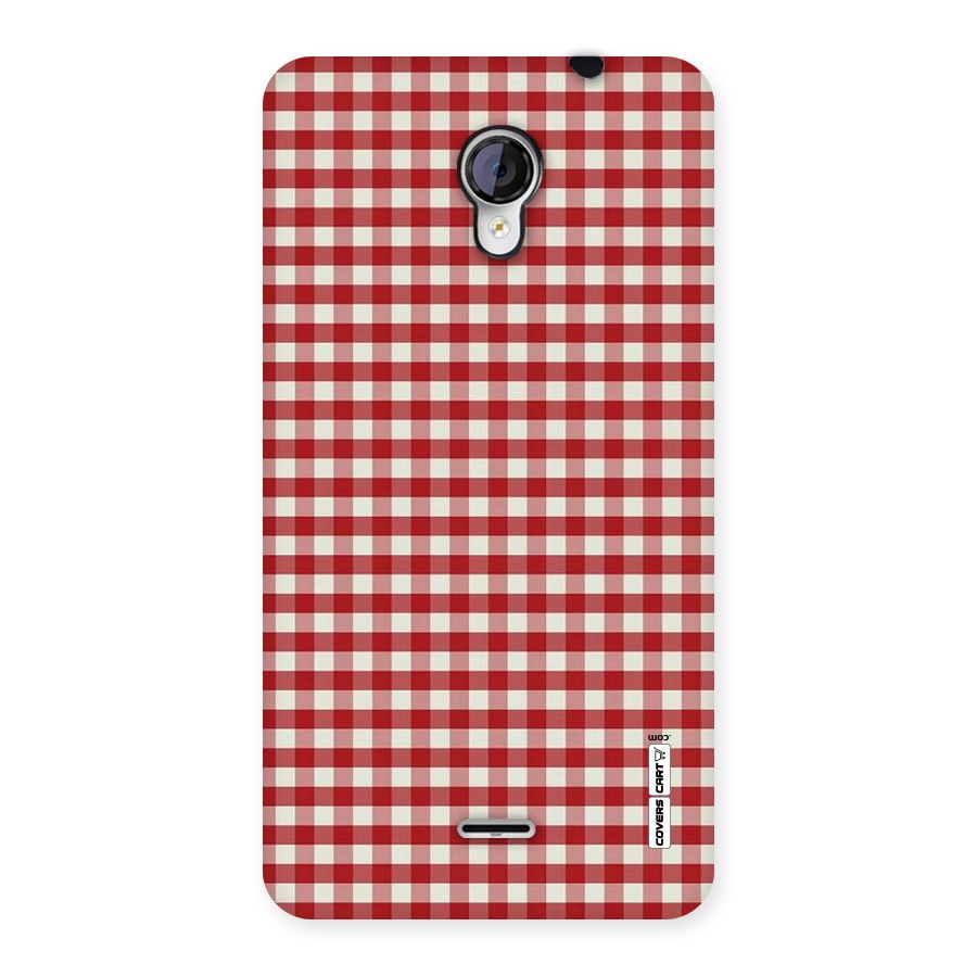 Red White Check Back Case for Micromax Unite 2 A106