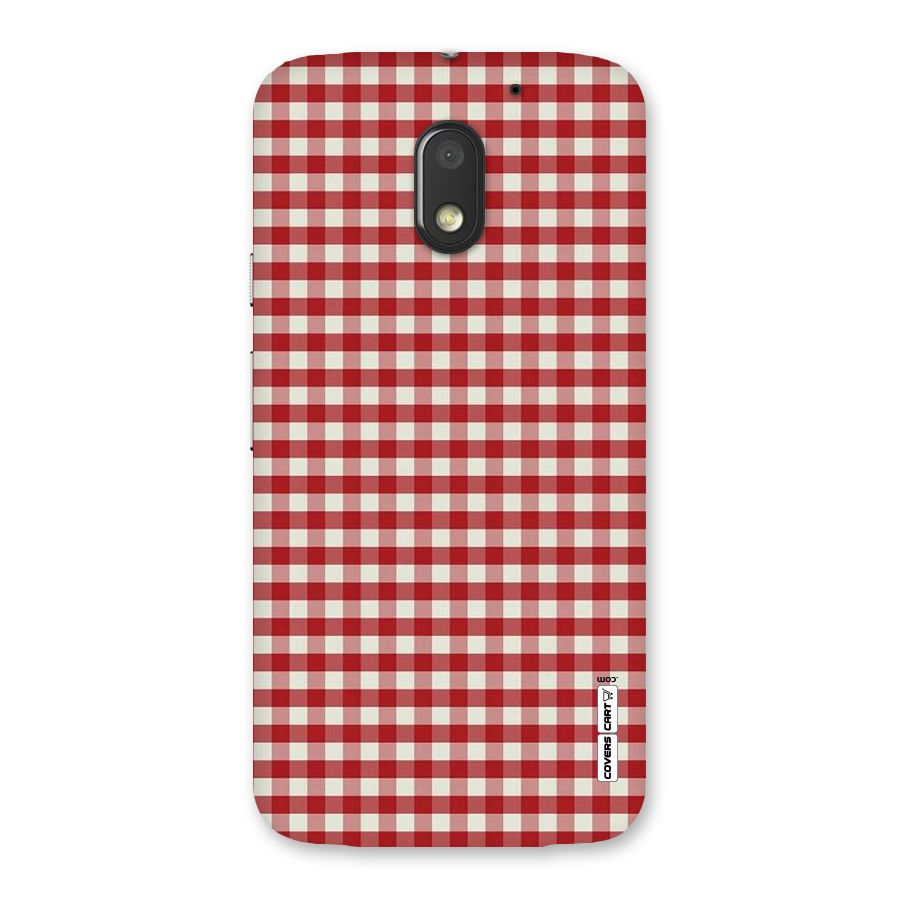 Red White Check Back Case for Moto E3 Power