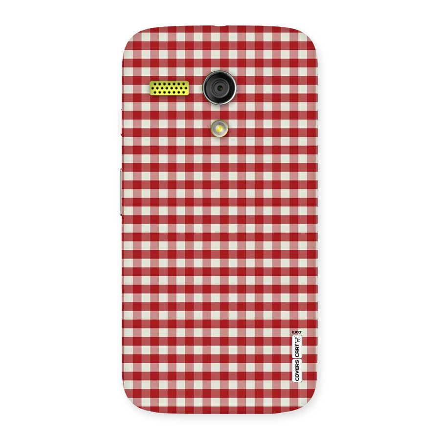 Red White Check Back Case for Moto G
