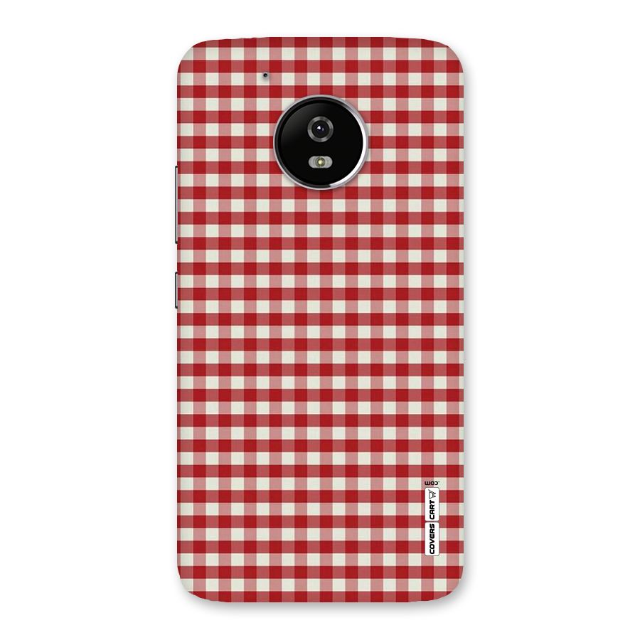 Red White Check Back Case for Moto G5