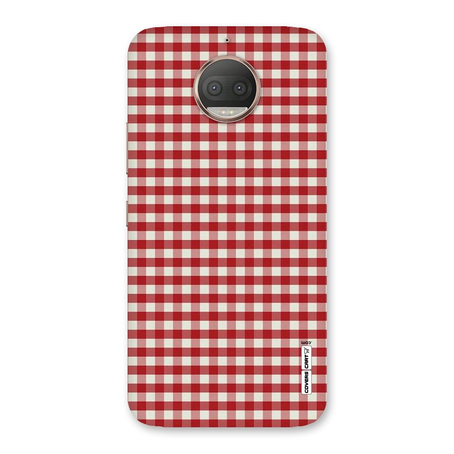 Red White Check Back Case for Moto G5s Plus