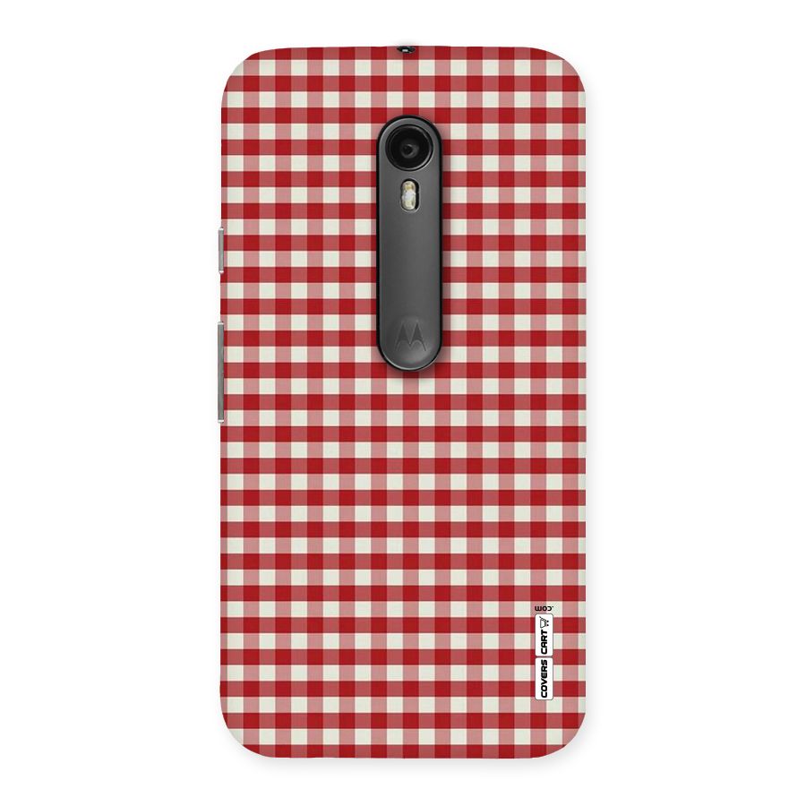 Red White Check Back Case for Moto G Turbo