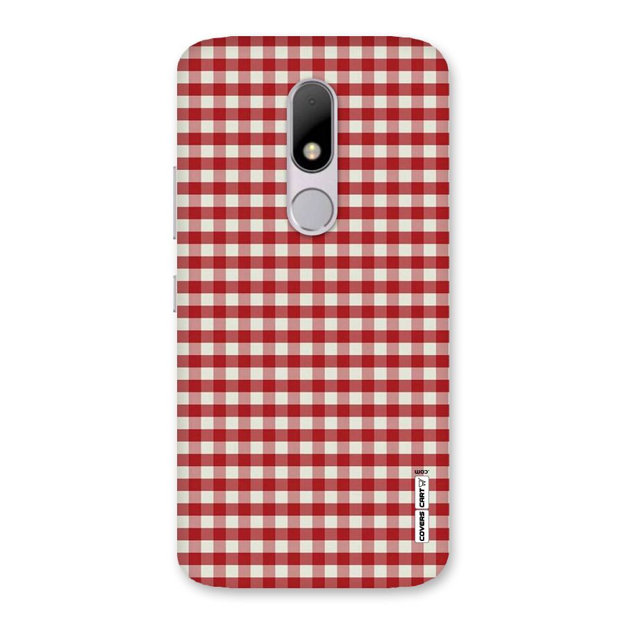 Red White Check Back Case for Moto M