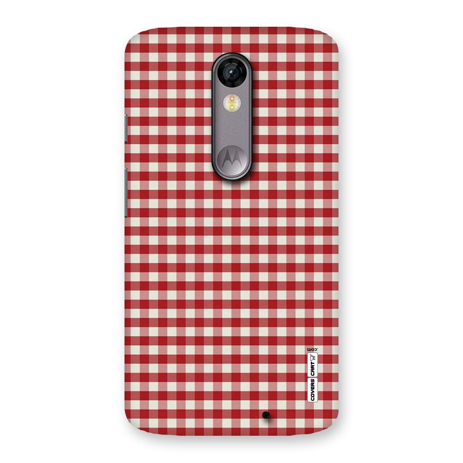 Red White Check Back Case for Moto X Force