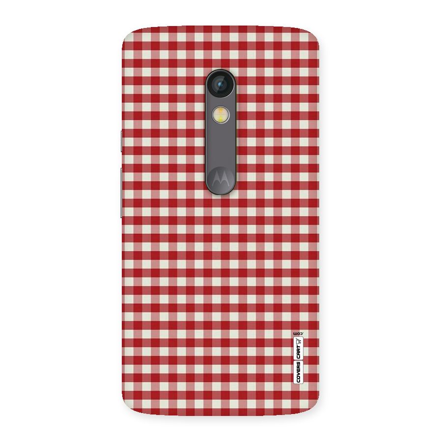 Red White Check Back Case for Moto X Play