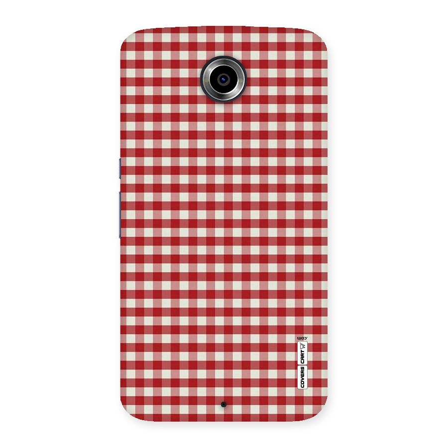 Red White Check Back Case for Nexsus 6