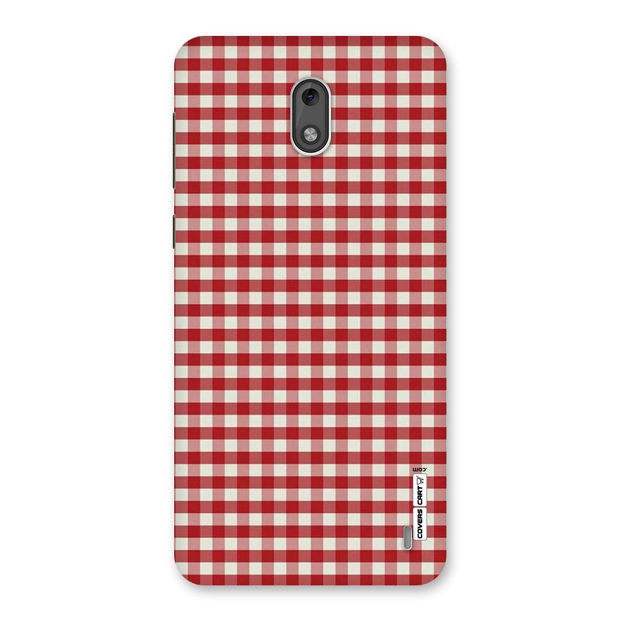 Red White Check Back Case for Nokia 2