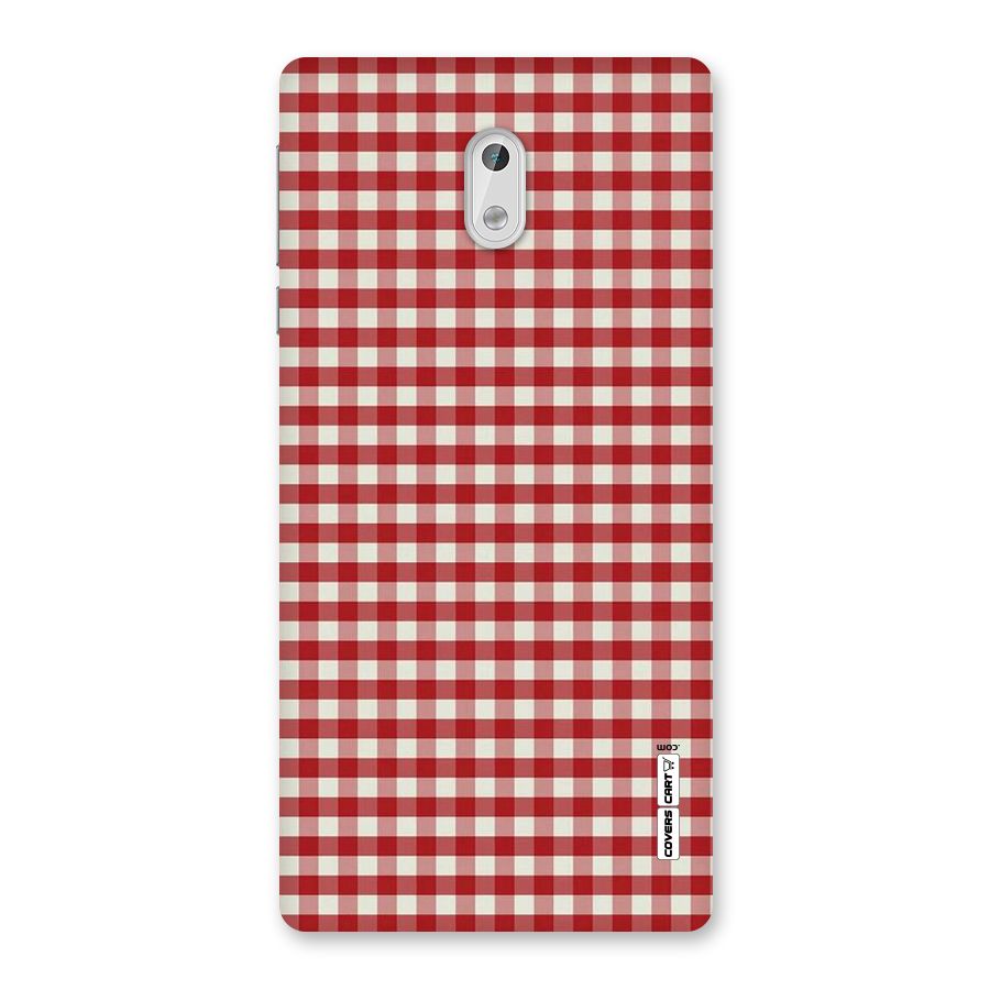 Red White Check Back Case for Nokia 3
