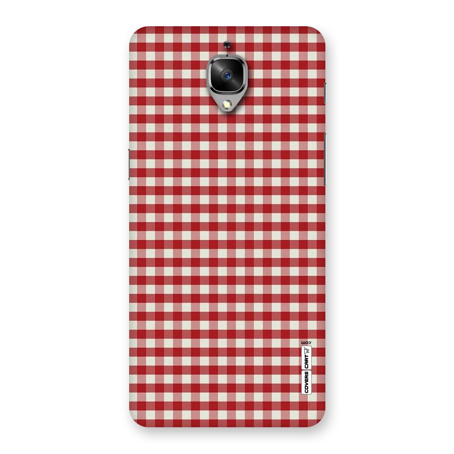 Red White Check Back Case for OnePlus 3