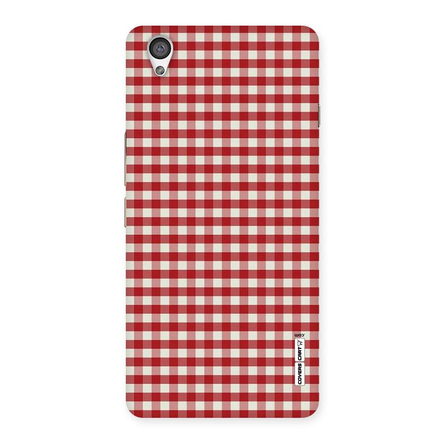 Red White Check Back Case for OnePlus X